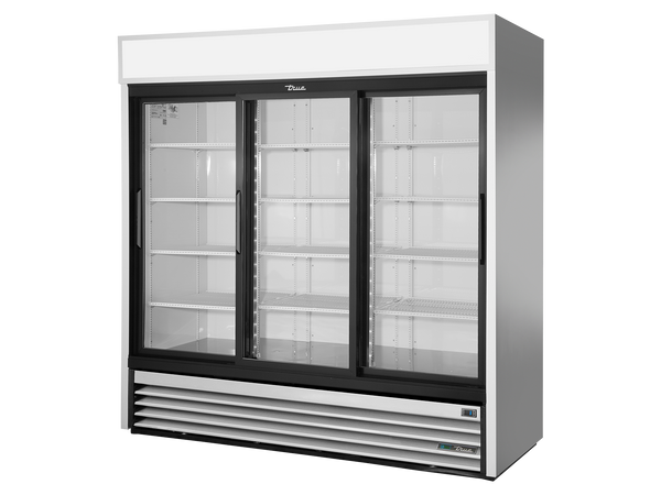 True Refrigeration GDM-69-HC-LD Upright Retail Merchandiser Refrigerator | 3 Full Glass Slide Doors | 1953 Litres