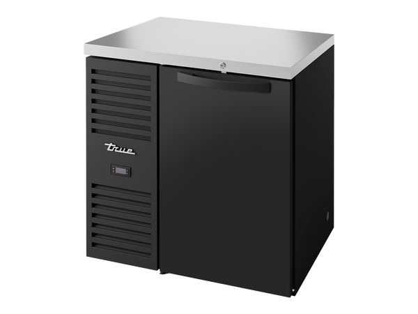 True Refrigeration TBR32-RISZ1-L-B-S-2 Bar Refrigerator | 1 Solid Swing Door | Black | 290 Litres