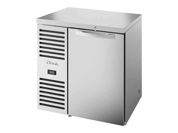 True Refrigeration TBR32-RISZ1-L-S-S-2 Bar Refrigerator | 1 Solid Swing Door | Stainless Steel | 290 Litres