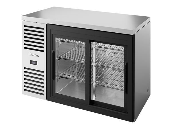 True Refrigeration TBR48-RISZ1-L-S-11-2 Bar Refrigerator | 2 Glass Slide Doors | Stainless Steel | 440 Litres