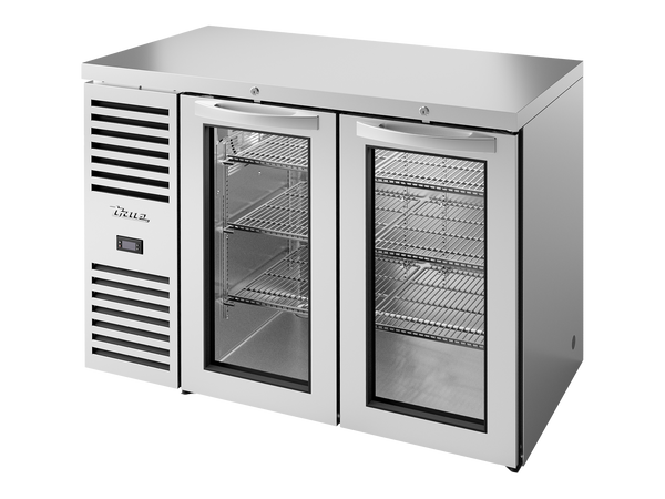 True Refrigeration TBR48-RISZ1-L-S-GG-2 Bar Refrigerator | 2 Glass Swing Doors | Stainless Steel | 440 Litres