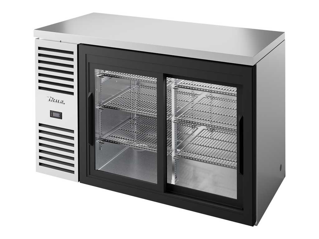 True Refrigeration TBR52-RISZ1-L-S-11-2 Bar Refrigerator | 2 Glass Slide Doors | Stainless Steel | 480 Litres