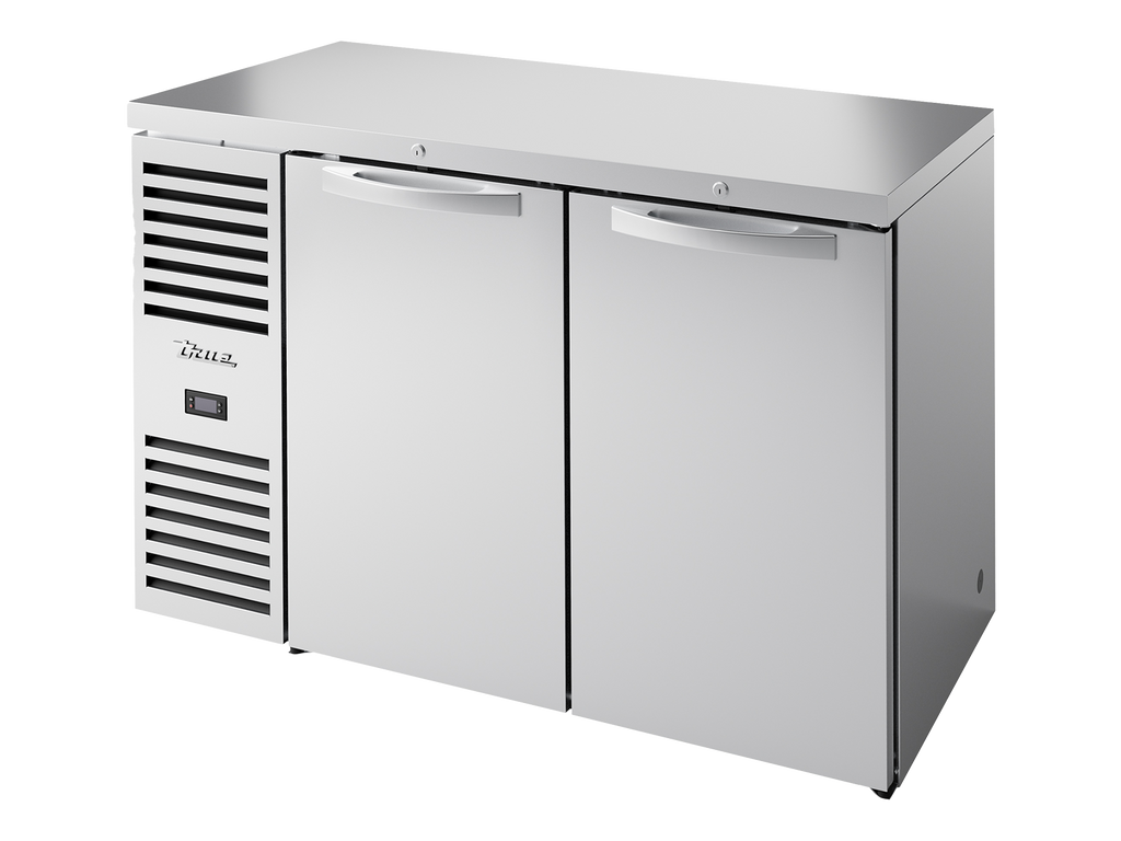 True Refrigeration TBR52-RISZ1-L-S-SS-2 Bar Refrigerator | 2 Solid Swing Doors | Stainless Steel | 480 Litres