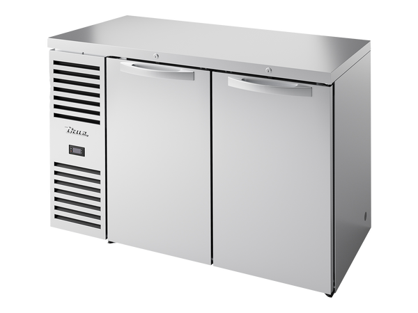 True Refrigeration TBR52-RISZ1-L-S-SS-2 Bar Refrigerator | 2 Solid Swing Doors | Stainless Steel | 480 Litres