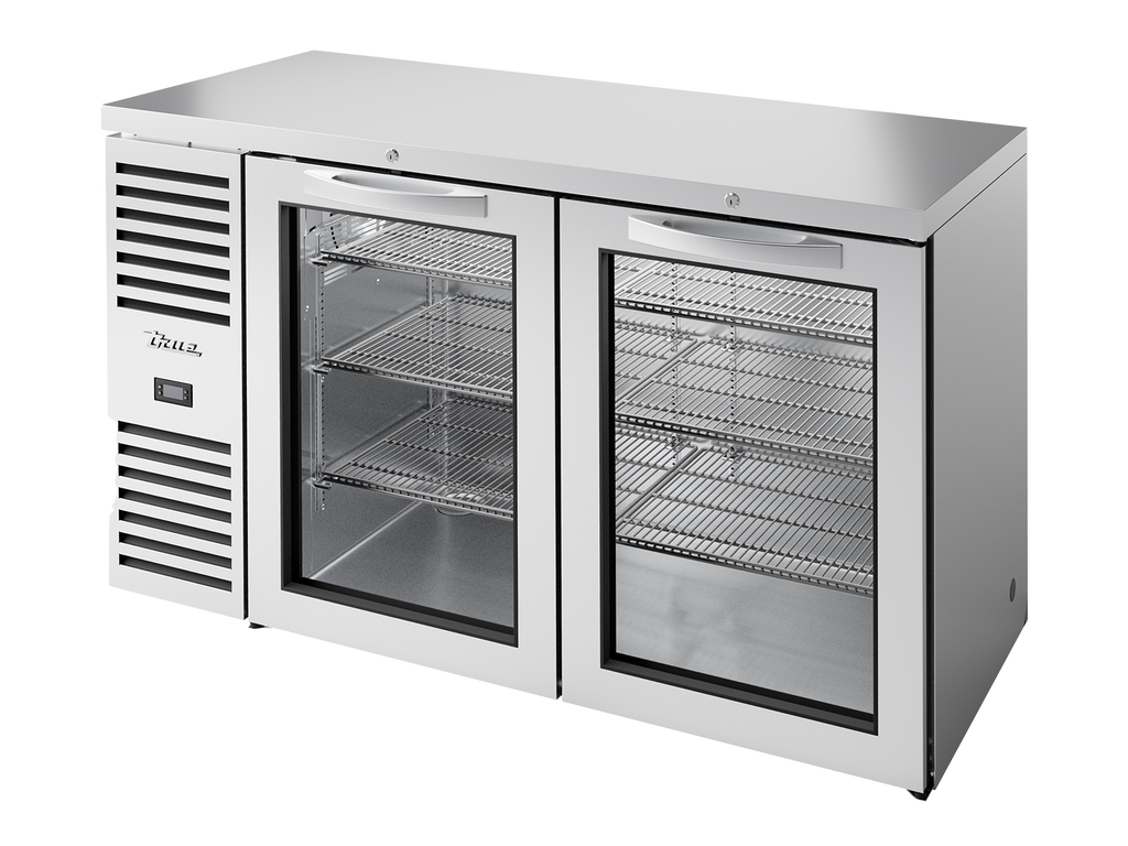 True Refrigeration TBR60-RISZ1-L-S-GG-2 Bar Refrigerator | 2 Glass Swing Doors | Stainless Steel | 550 Litres