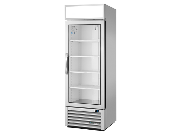 True Refrigeration GDM-19T-HC~FGD01 Upright Retail Merchandiser Refrigerator | 1 Full Glass Swing Door | 350 Litres | Stainless Steel