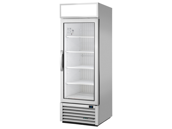 True Refrigeration GDM-23-HC~FGD01 Upright Retail Merchandiser Refrigerator | 1 Full Glass Swing Door | 445 Litres | Stainless Steel