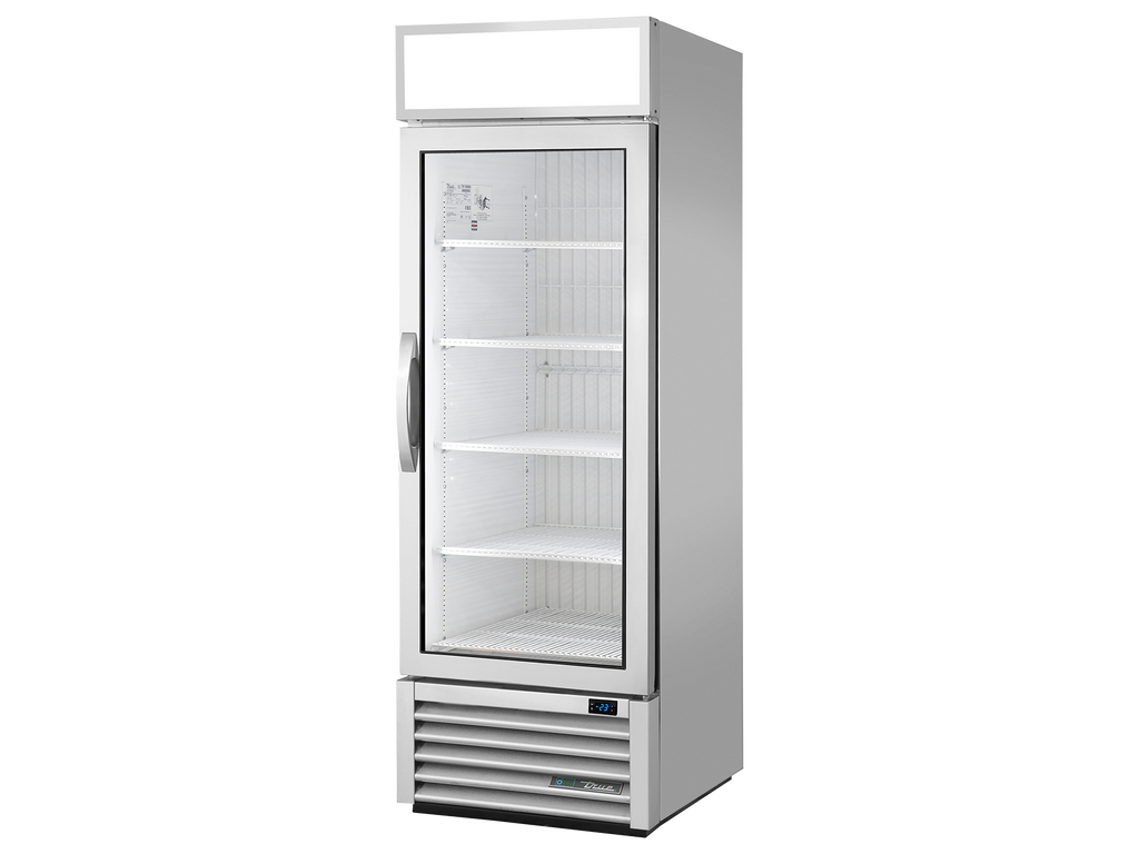 True Refrigeration GDM-23F-HC~FGD01 Upright Retail Merchandiser Freezers | 1 Full Glass Swing Door | 445 Litres | Stainless Steel