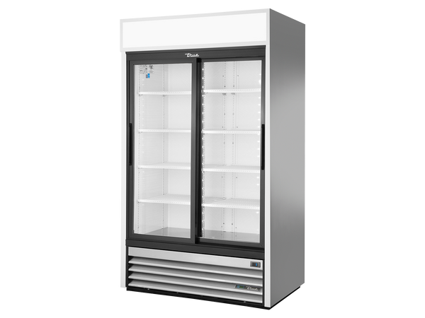 True Refrigeration GDM-37-HC-LD Upright Retail Merchandiser Refrigerator | 2 Full Glass Slide Doors | 656 Litres