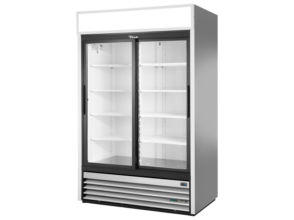 True Refrigeration GDM-45-HC-LD Upright Retail Merchandiser Refrigerator | 2 Full Glass Slide Doors | 792 Litres