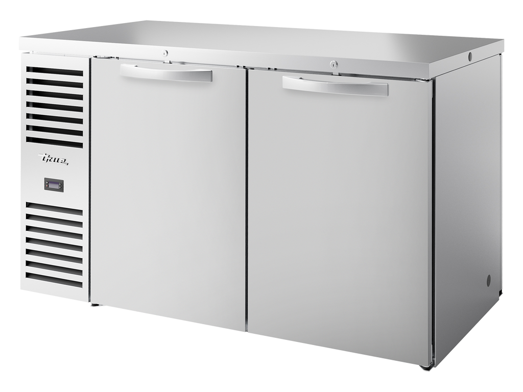 True Refrigeration TBR60-PTSZ1-L-S-SS-SS-2 Pass-Thru Bar Refrigerator | 2 Solid Swing Doors Front | 2 Solid Swing Door Rear | Stainless Steel | 550 Litres