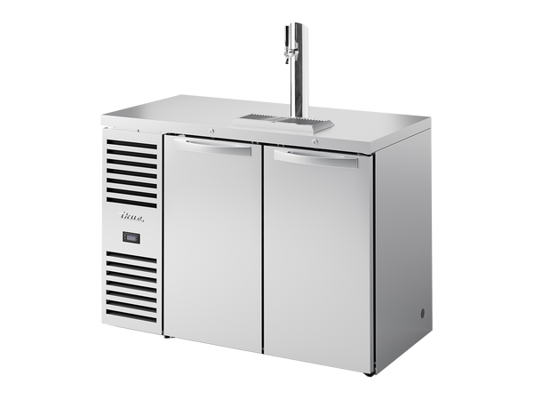 True Refrigeration TDR48-RISZ1-L-S-SS-2 Bar Refrigerator | Keg Chiller / Dispenser | 2 Solid Swing Doors | Stainless Steel | 440 Litres