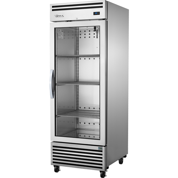 True Refrigeration TGN-1R-1G LH 2/1 GN Upright Foodservice Refrigerator | 1 Glass Swing Door | Left Door Opening (Reversible)