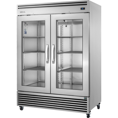 True Refrigeration TGN-2R-2G 2/1 GN Upright Foodservice Refrigerator | 2 Glass Swing Glass Doors