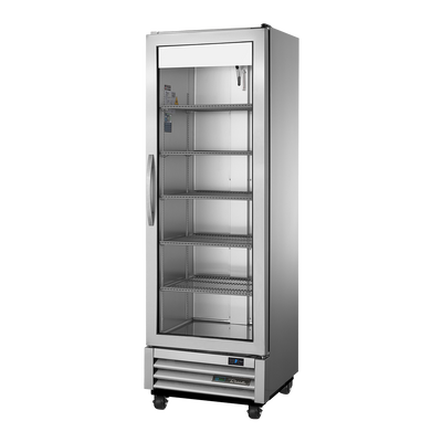 True Refrigeration T-15G-HC-FGD01 RH Super Slimline Upright Foodservice Refrigerator | 1 Full Glass Swing Door | 290 Litres | Right Door Opening