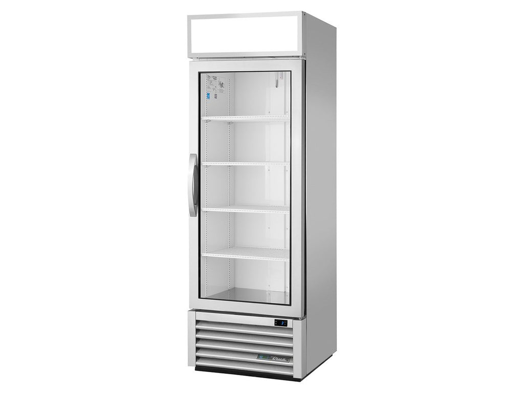 True Refrigeration GDM-19T-HC~FGD01 Upright Retail Merchandiser Refrigerator | 1 Full Glass Swing Door | 350 Litres | Stainless Steel