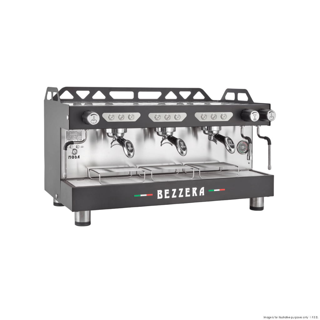 F.E.D MODADE3B Bezzera MODA DE 3 Group Espresso Machine Black