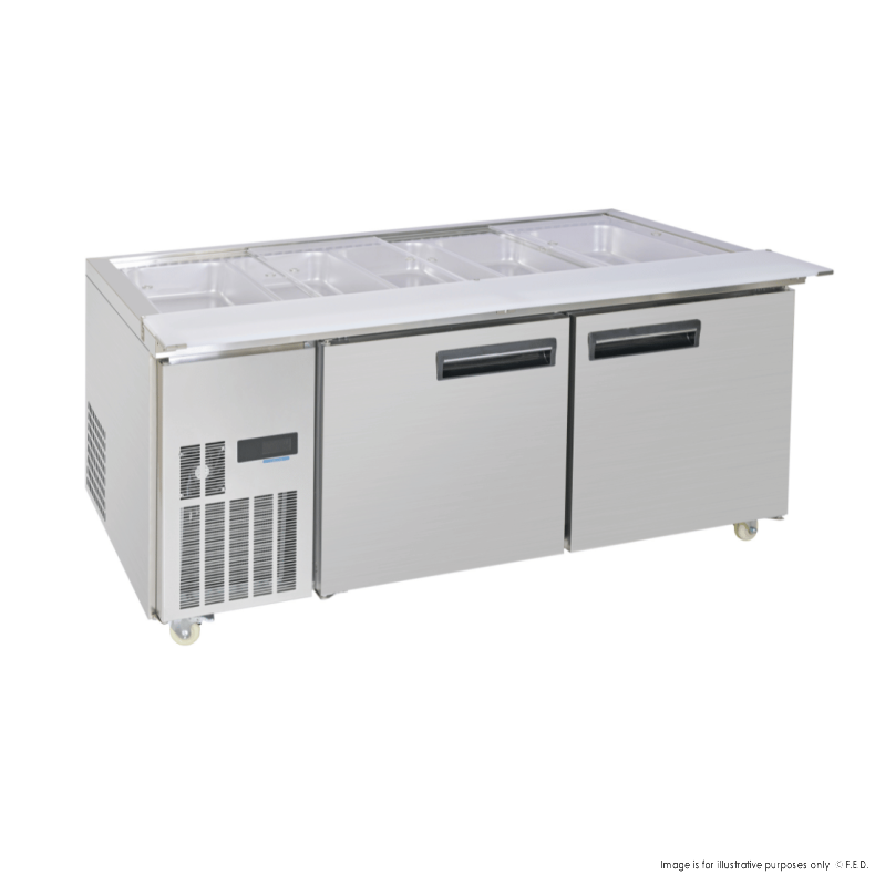 F.E.D PG180FA-XB I Thermaster I 2 Cabinet Doors I Cold Food Station I Salad Station