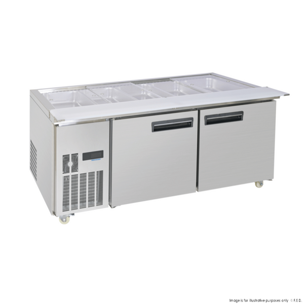 F.E.D PG180FA-XB I Thermaster I 2 Cabinet Doors I Cold Food Station I Salad Station