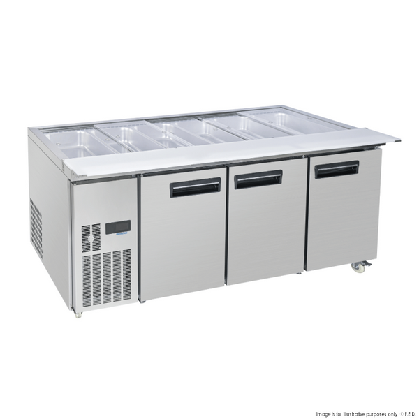 F.E.D PG210FA-XB I Thermaster I 2 Cabinet Doors I Cold Food Station I Salad Station