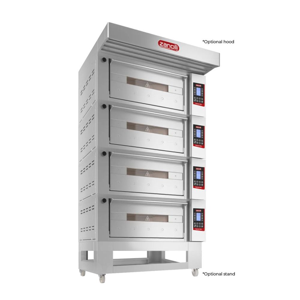 Zanolli POM2E06A-4 Teorema Polis 2 Tray  Quadruple Bakery Deck Oven -260mm Chamber Height