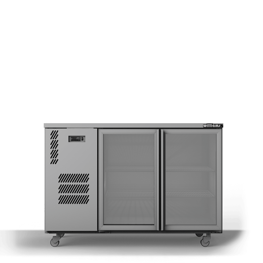 Williams Refrigeration HC2USB Cameo General counter + back bar Black Glass 2 Door Refrigerator