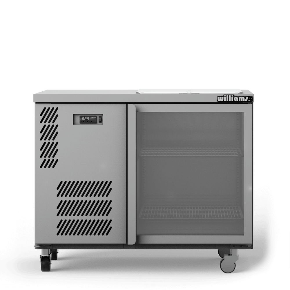 Williams Refrigeration GC1UGD I Glass Chiller Fridge I Counter Shelf I Shelf Load I 1 Door I Refrigerator I Commercial Refrigerator