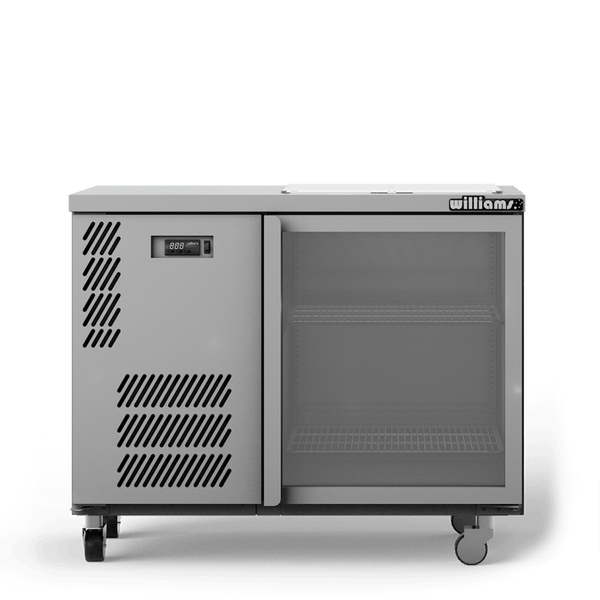 Williams Refrigeration GC1UGD I Glass Chiller Fridge I Counter Shelf I Shelf Load I 1 Door I Refrigerator I Commercial Refrigerator