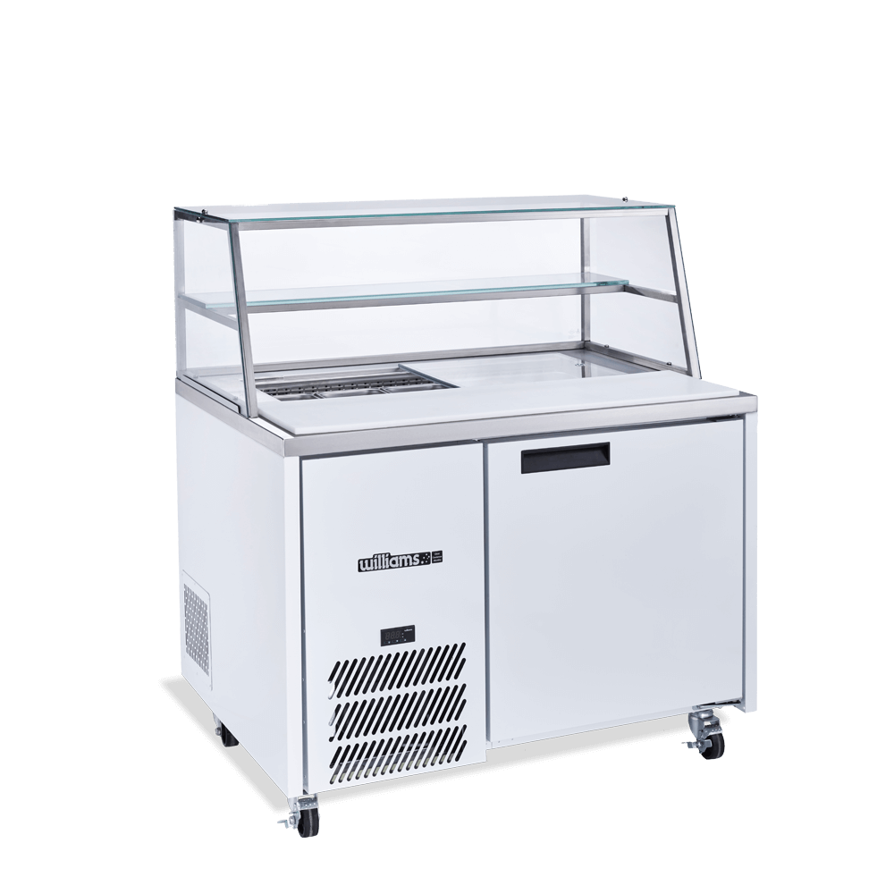 Williams Refrigeration HJ1SCBA I Jade I White I Sandwich I Counter I 1 Door Fridge I Refrigerator I Commercial Refrigerator