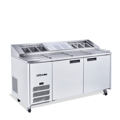 Williams Refrigeration HJ2PCBA I Jade I Pizza Counter I White I 2 Door I Refrigerator I Commercial Refrigerator