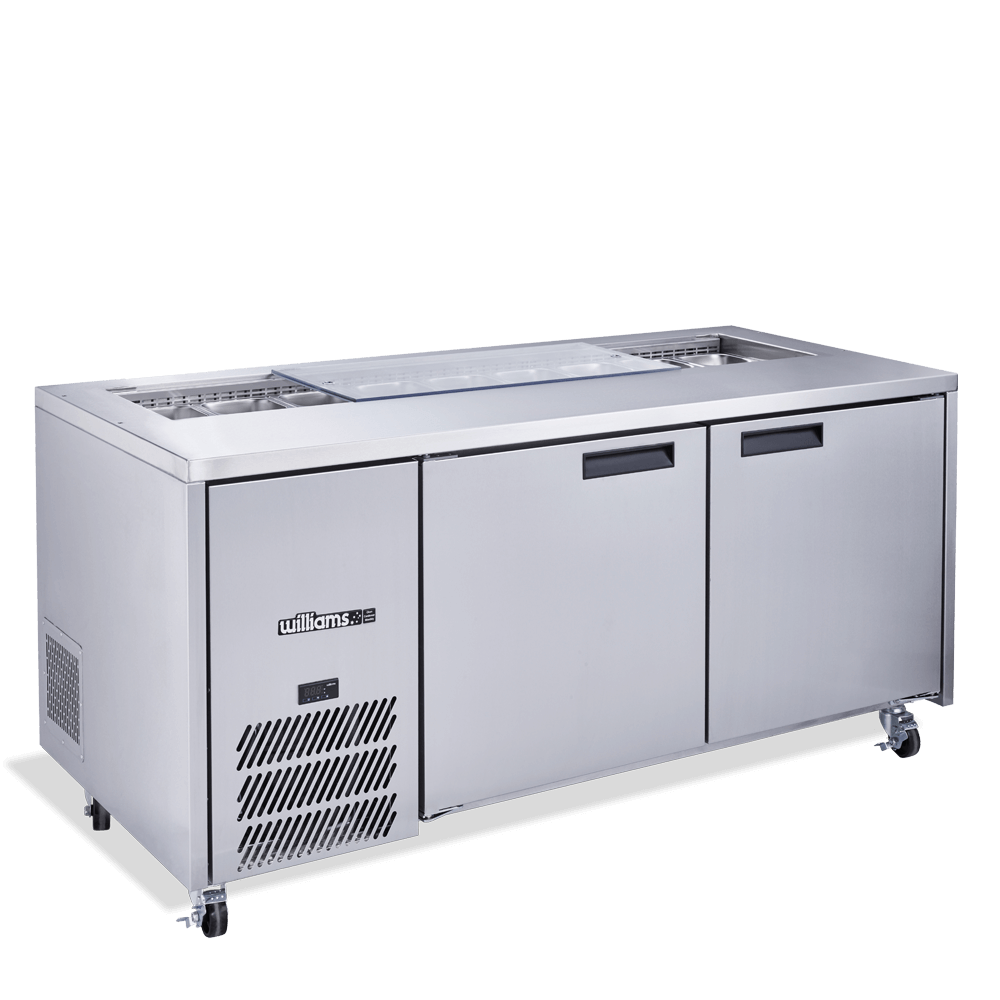 Williams Refrigeration HJ2SCBA000-N I Jade I White I Sandwich I Counter I 2 Door I Refrigerator I Commercial Refrigerator I Without Canopy