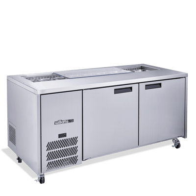 Williams Refrigeration HJ2SCBA000-N I Jade I White I Sandwich I Counter I 2 Door I Refrigerator I Commercial Refrigerator I Without Canopy