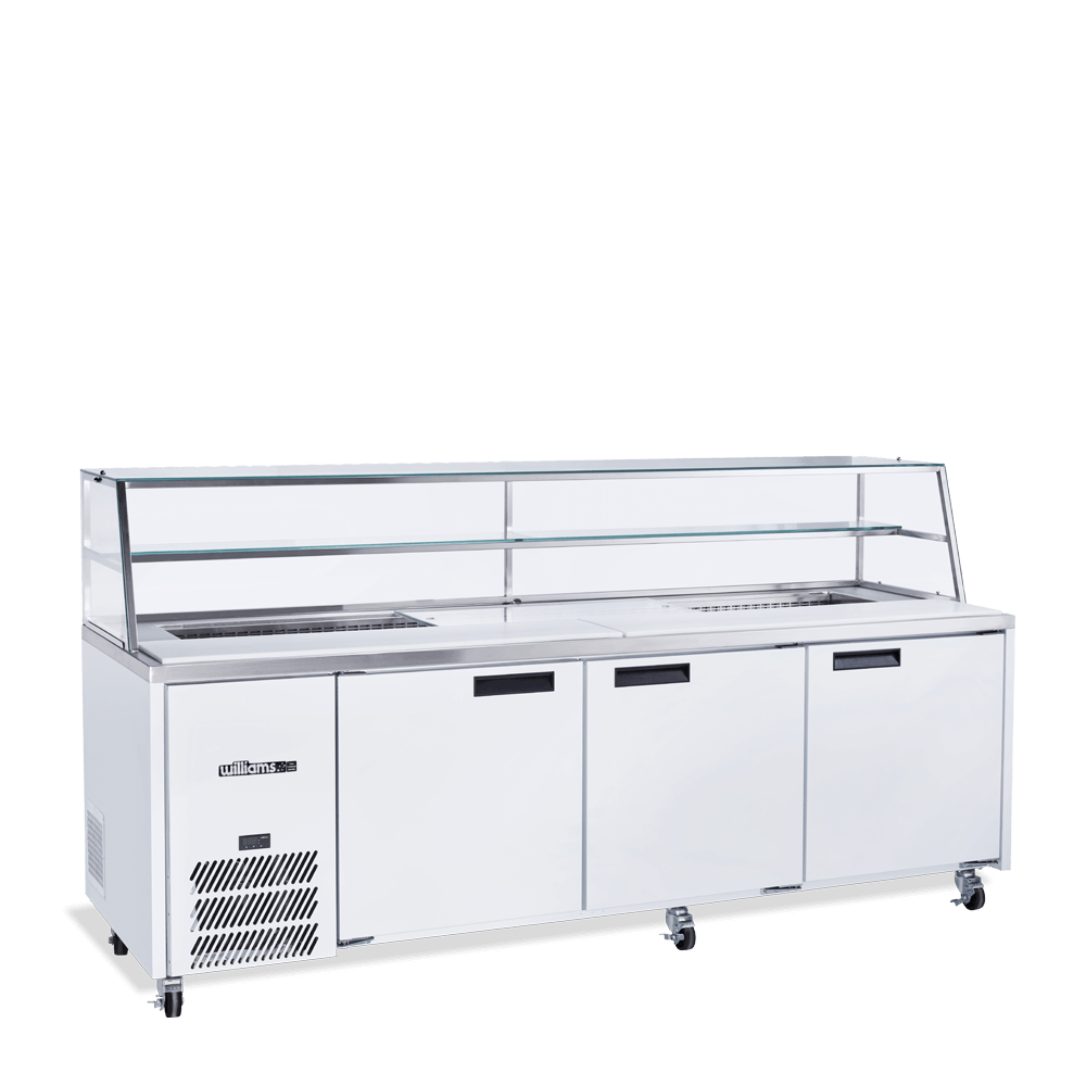 Williams Refrigeration HJ3SCBA I Jade I White I Sandwich I Counter I 3 Doors I Commercial Refrigerator