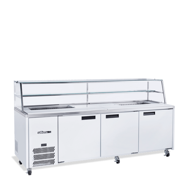 Williams Refrigeration HJ3SCBA I Jade I White I Sandwich I Counter I 3 Doors I Commercial Refrigerator