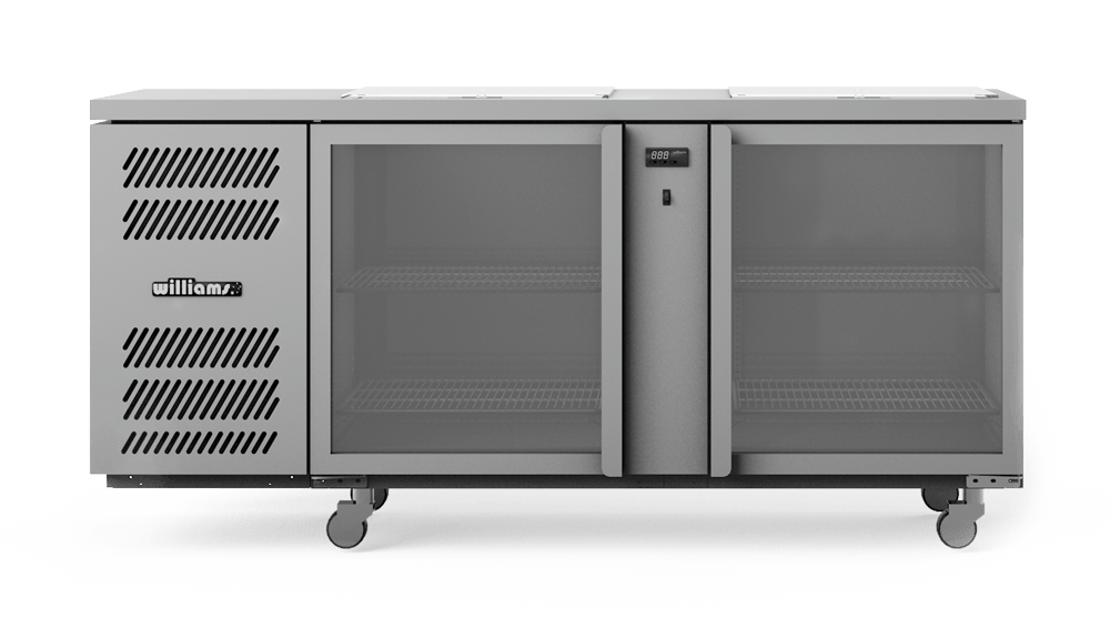 Williams Refrigeration GC25UGD I Glass Chiller Fridge I Counter Shelf I Shelf Load I 2 Door I Refrigerator I Commercial Refrigerator