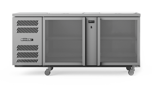 Williams Refrigeration GC25UGD I Glass Chiller Fridge I Counter Shelf I Shelf Load I 2 Door I Refrigerator I Commercial Refrigerator
