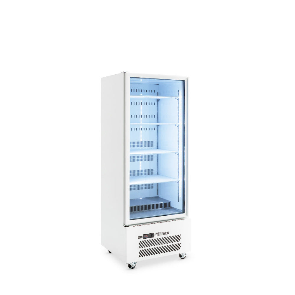 Williams Refrigeration HQS1GWHC Quartz Star | White | 1 Door | Glass Door | Self Contained | Refrigerator