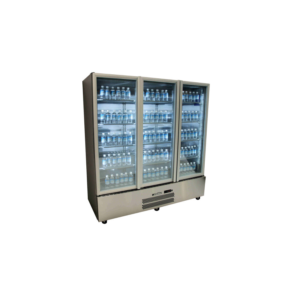 Williams Refrigeration HQS3GSHC I Stainless Steel I Glass Door I 3 Door Refrigerator I Refrigerator I Commercial Refrigerator