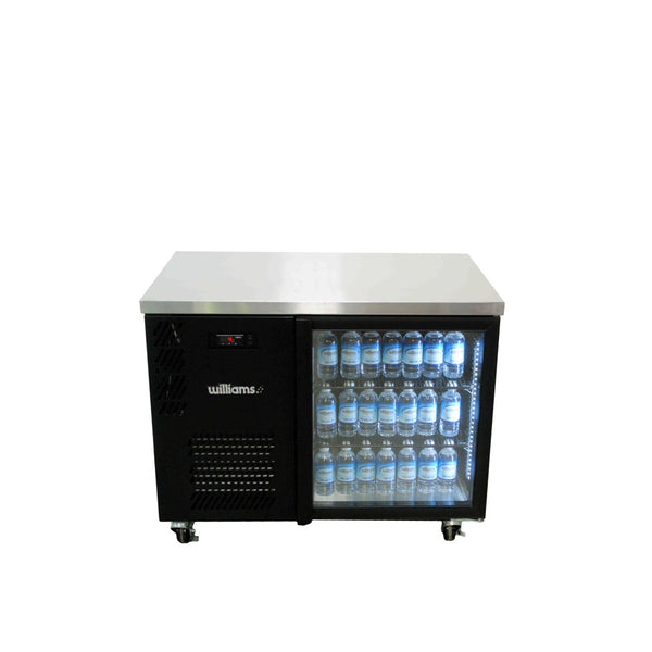 Williams Refrigeration HB1UGB I Boronia I Counter I Black I Glass Door I One Door I Refrigerator I Commercial Refrigerator