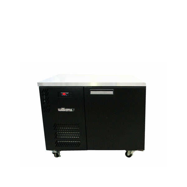 Williams Refrigeration HB1USB I Boronia I Black I Solid Steel Door I One Door I Back Bar I Refrigerator I Commercial Refrigerator