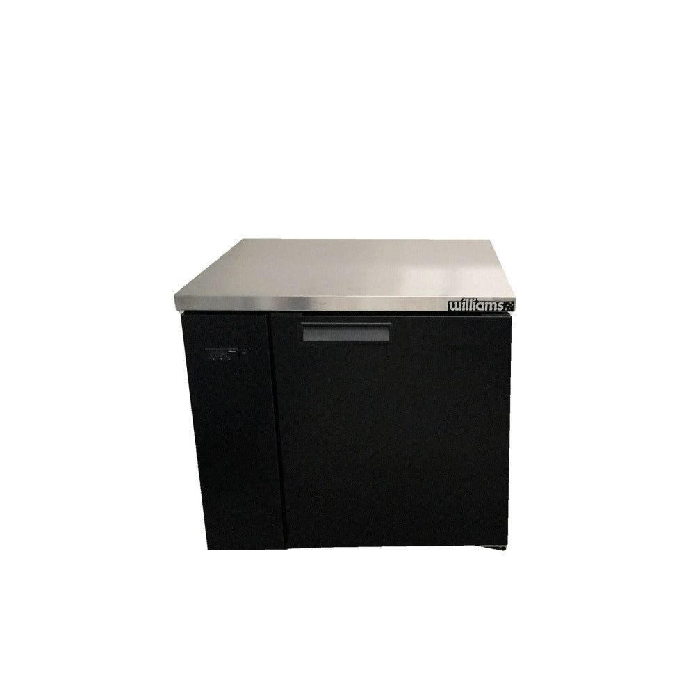 Williams Refrigeration HB1RSB Boronia Remote | Black | 1 Solid Door | Underbench Fridge | Refrigerator