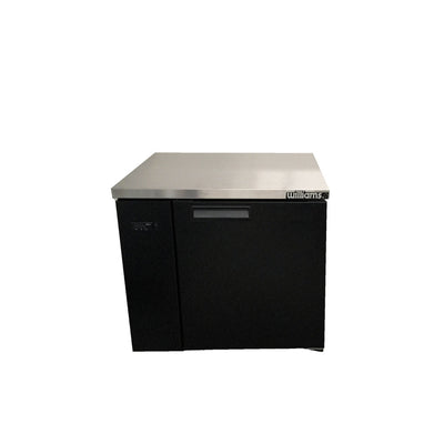 Williams Refrigeration HB1RSB Boronia Remote | Black | 1 Solid Door | Underbench Fridge | Refrigerator