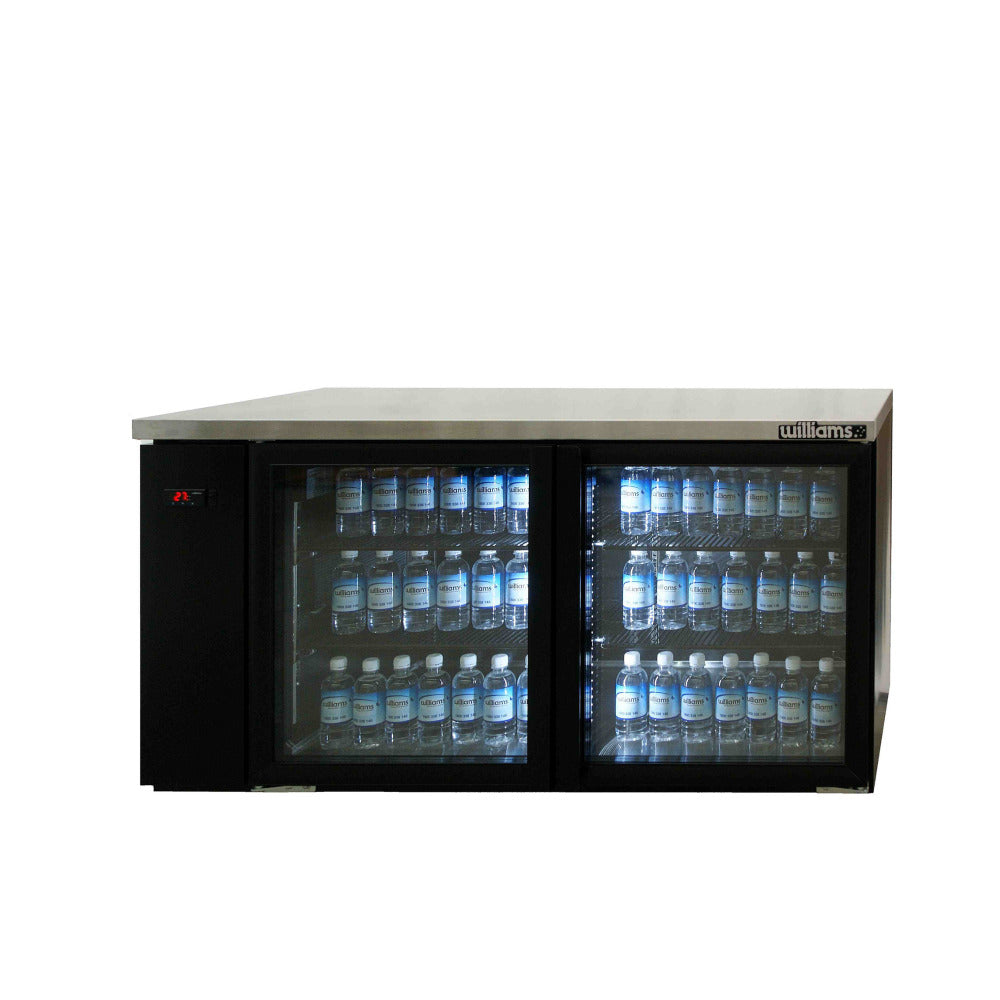Williams Refrigeration HB2RGB I Boronia Remote I Black I 2 Glass Door I Refrigerator I Commercial Refrigerator