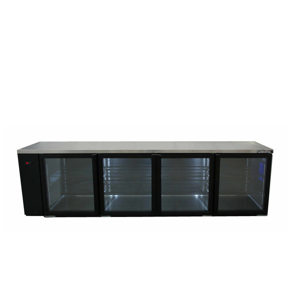Williams Refrigeration HB4RGB I Boronia Remote I Black I 4 Glass Door Fridge I Refrigerator I Commercial Refrigerator