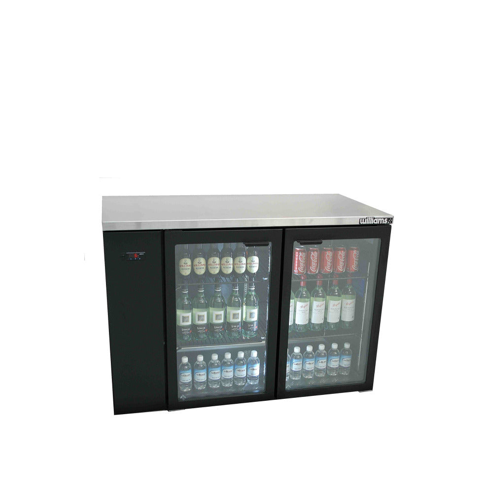 Williams Refrigeration HC2RGB I Cameo Remote I Black I Glass Door I 2 Door I Refrigerator I Back Bar Fridge