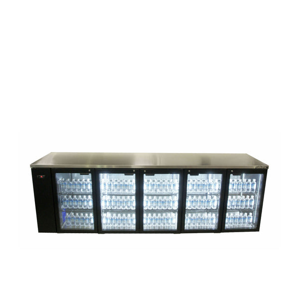 Williams Refrigeration HC5RGB I Cameo Remote I Black I Glass Door I 5 Door I Refrigerator I Back Bar Fridge