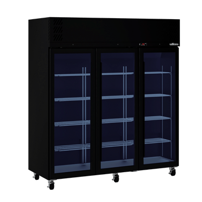 Williams Refrigeration HP3GBHC I Pearl I Black I Glass Door Refrigerators I 3 Door Refrigerator I Refrigerator I Commercial Refrigerator