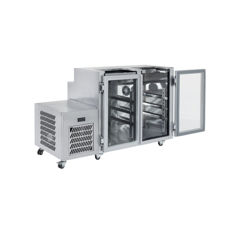 Williams Refrigeration FGC2U-L I Glass Chiller Slimline Self Contained I 2 Door I Refrigerator I Left Hand Services