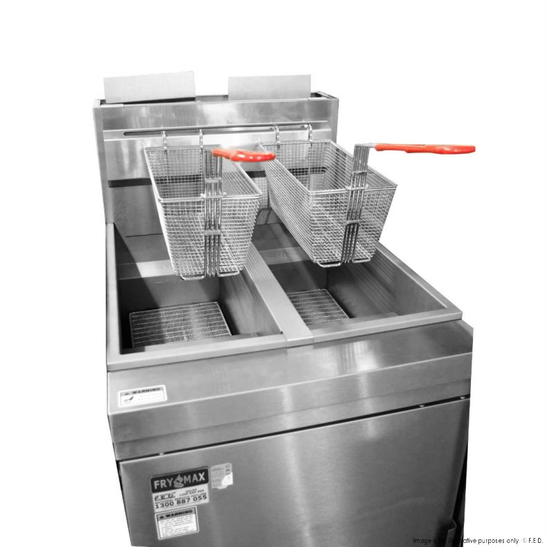 F.E.D RC400TE I Superfast I Fryer I Commercial Natural Gas Deep Fryer I Tube Fryer I 2 Basket Deep Fryer