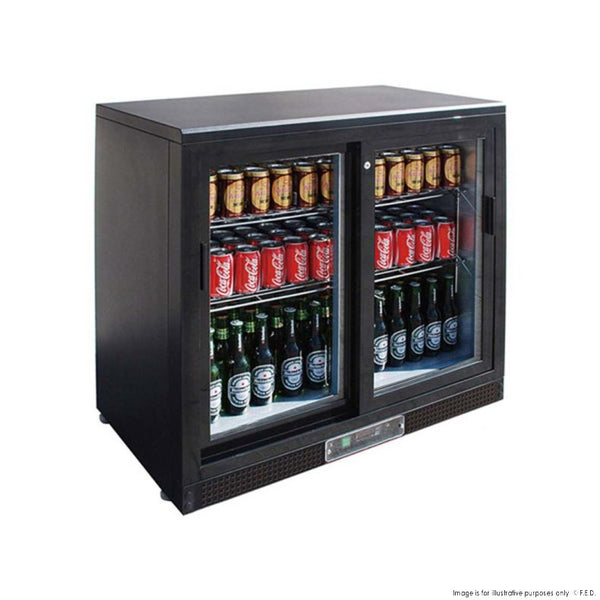 F.E.D SC248SD I Double Sliding Door I Drink Cooler I Beer Cooler I Self Closing Door I Bar Cooler